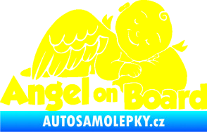 Samolepka Dítě v autě 109 levá anděl žlutá citron