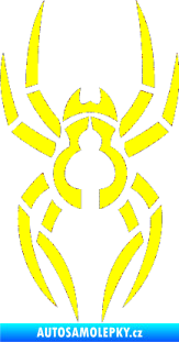 Samolepka Pavouk 006 žlutá citron