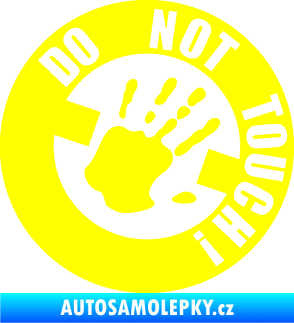 Samolepka Do not touch! Nápis žlutá citron