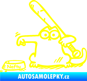 Samolepka Dolej naftu 002 levá žlutá citron