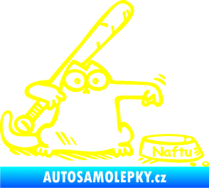 Samolepka Dolej naftu 002 pravá žlutá citron