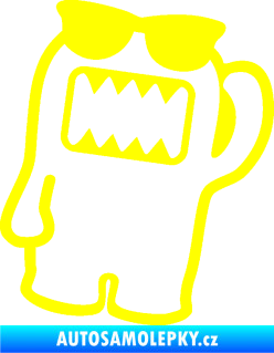 Samolepka Domo 012 pravá s brýlemi žlutá citron