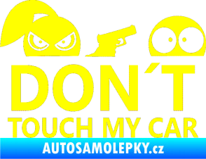 Samolepka Dont touch my car 007 žlutá citron