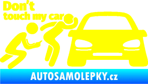 Samolepka Don´t touch my car 009 levá žlutá citron
