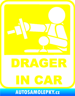 Samolepka Drager in car 002 žlutá citron