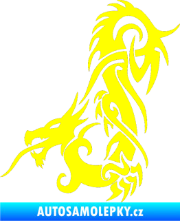 Samolepka Dragon 007 levá žlutá citron