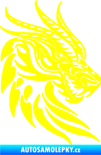 Samolepka Dragon 051 pravá dračí hlava žlutá citron