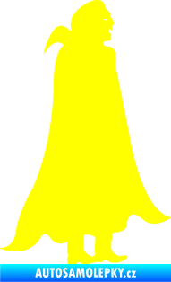 Samolepka Drákula 001 pravá upír žlutá citron