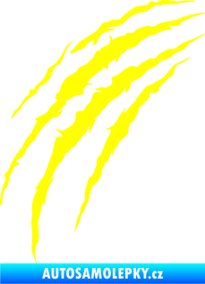 Samolepka Drápanec 003 levá žlutá citron
