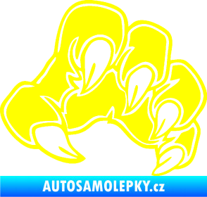 Samolepka Drápy 001 pravá žlutá citron