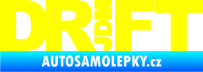 Samolepka Drift 008  nápis JDM žlutá citron