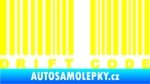 Samolepka Drift code žlutá citron