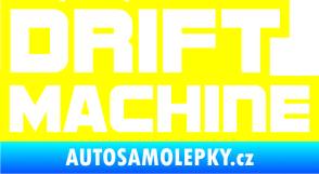 Samolepka Drift Machine nápis žlutá citron