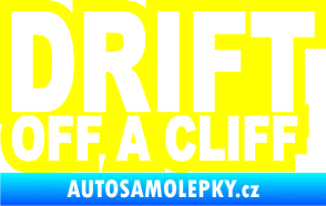 Samolepka Drift off a cliff žlutá citron