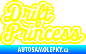 Samolepka Drift princess nápis žlutá citron