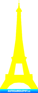 Samolepka Eifelova věž 001 žlutá citron