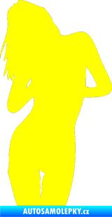 Samolepka Erotická žena 001 levá žlutá citron
