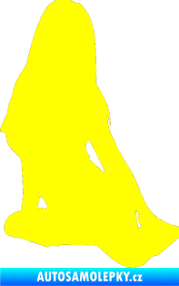Samolepka Erotická žena 004 levá žlutá citron