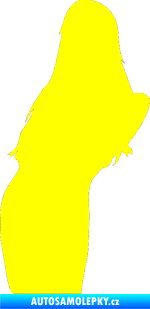 Samolepka Erotická žena 005 levá žlutá citron