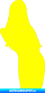 Samolepka Erotická žena 005 pravá žlutá citron