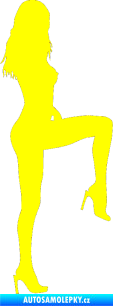 Samolepka Erotická žena 006 pravá žlutá citron