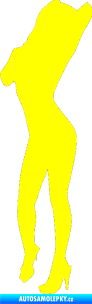 Samolepka Erotická žena 008 levá žlutá citron