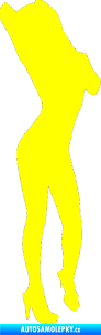 Samolepka Erotická žena 008 pravá žlutá citron