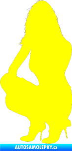 Samolepka Erotická žena 009 levá žlutá citron