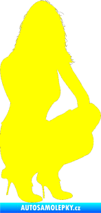 Samolepka Erotická žena 009 pravá žlutá citron