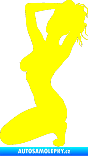 Samolepka Erotická žena 012 levá žlutá citron
