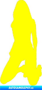 Samolepka Erotická žena 014 levá žlutá citron