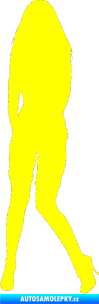 Samolepka Erotická žena 015 levá žlutá citron