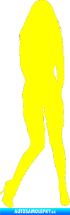 Samolepka Erotická žena 015 pravá žlutá citron