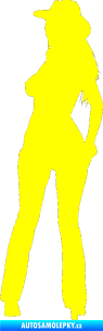 Samolepka Erotická žena 016 levá žlutá citron
