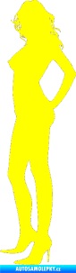 Samolepka Erotická žena 018 levá žlutá citron