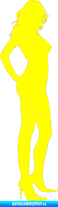 Samolepka Erotická žena 018 pravá žlutá citron