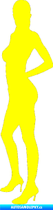 Samolepka Erotická žena 019 levá žlutá citron