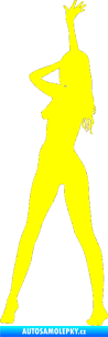 Samolepka Erotická žena 021 levá žlutá citron