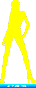 Samolepka Erotická žena 022 levá žlutá citron