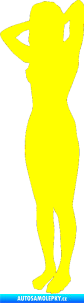 Samolepka Erotická žena 024 levá žlutá citron