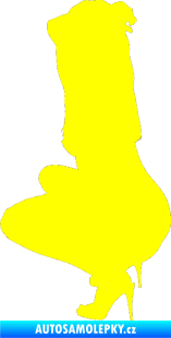 Samolepka Erotická žena 031 levá žlutá citron