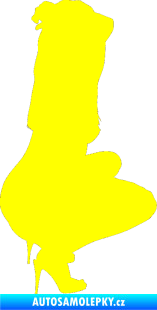 Samolepka Erotická žena 031 pravá žlutá citron