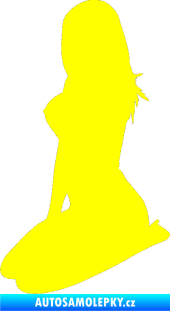 Samolepka Erotická žena 032 levá žlutá citron