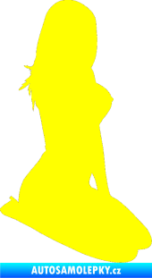 Samolepka Erotická žena 032 pravá žlutá citron