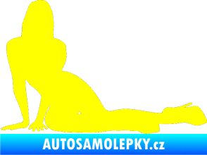 Samolepka Erotická žena 033 levá žlutá citron