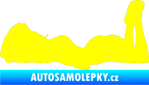 Samolepka Erotická žena 034 levá žlutá citron