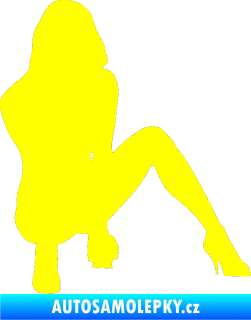 Samolepka Erotická žena 037 pravá žlutá citron