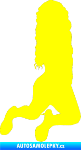 Samolepka Erotická žena 038 pravá žlutá citron