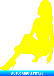Samolepka Erotická žena 041 levá žlutá citron