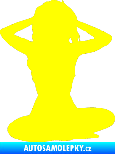 Samolepka Erotická žena 042 pravá žlutá citron